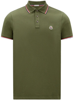 Moncler Polo Shirts Moncler , Green , Heren - 2Xl,Xl,L