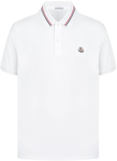 Moncler Polo Shirts Moncler , White , Heren - 2Xl,Xl,3Xl
