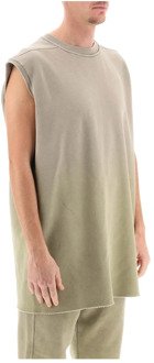 Moncler Rick Owens Mouwloos Fleece T-Shirt Moncler , Multicolor , Heren - S