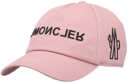 Moncler Roze Baseballpet met Logo Moncler , Pink , Dames - ONE Size