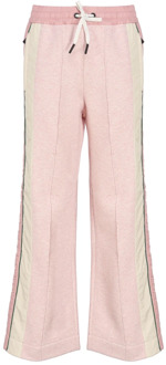 Moncler Roze katoen-fleece broek Moncler , Pink , Dames - S