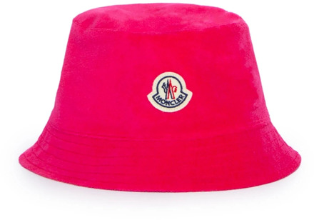 Moncler Roze Terry Bucket Hat voor vrouwen Moncler , Pink , Dames - S
