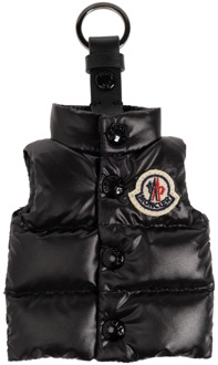 Moncler Sleutelhanger in de vorm van een gewatteerd vest Moncler , Black , Heren - ONE Size