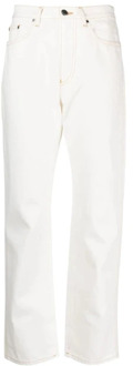 Moncler Straight Jeans Moncler , White , Dames - M,S,Xs,2Xs
