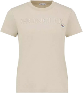 Moncler T-Shirts Moncler , Beige , Dames - L,M,S,Xs