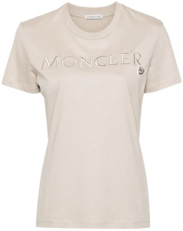 Moncler T-Shirts Moncler , Beige , Dames - L
