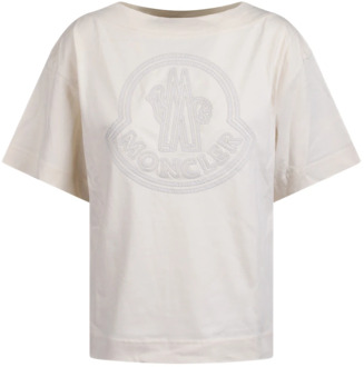 Moncler T-Shirts Moncler , Beige , Dames - S,Xs