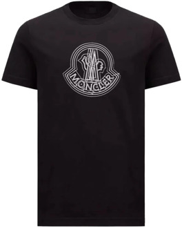 Moncler T-Shirts Moncler , Black , Heren - 2Xl,L,M