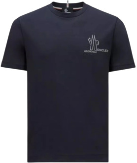 Moncler T-Shirts Moncler , Blue , Heren - Xl,M,S
