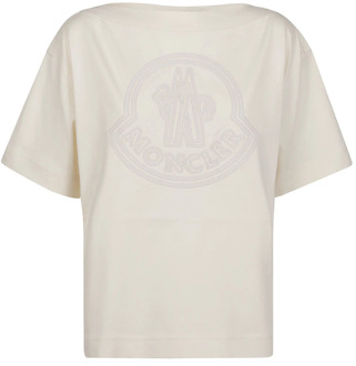 Moncler T-Shirts Moncler , White , Dames - L,M,S,Xs