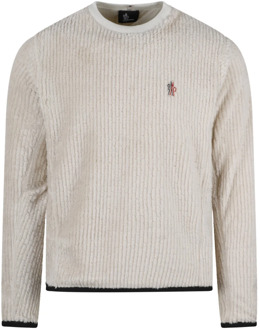 Moncler Warm Fleece Sweatshirt Moncler , Beige , Heren