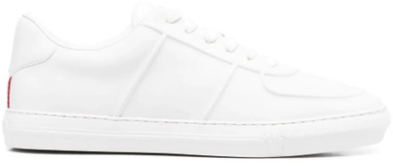 Moncler Witte lage sneakers met streepdetail Moncler , White , Heren - 44 Eu,43 1/2 Eu,41 EU