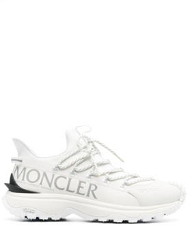 Moncler Witte Low-Top Ripstop Sneakers Moncler , White , Heren - 44 Eu,40 EU