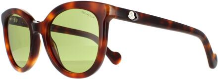 Moncler zonnebril ML0119 52n Dark Havana Green Bruin - One Size
