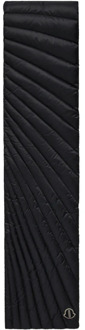 Moncler Zwart Radiaal-Gewatteerde Sjaal door Rick Owens Moncler , Black , Heren - ONE Size