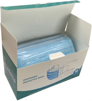 Mondapjes Ventilerend 3Laags wegwerp mondkapjes 50 Stuks- Ventilerend Niet medisch voor OV, op straat of werkplek Mondkapje