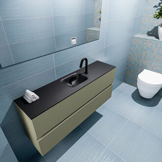 Mondiaz ADA 120cm toiletmeubel army. LEX wastafel urban midden 1 kraangat