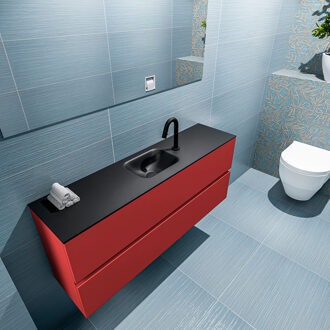 Mondiaz ADA 120cm toiletmeubel fire. LEX wastafel urban midden 1 kraangat