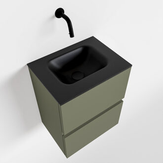Mondiaz ADA 40cm toiletmeubel army. LEX wastafel urban midden zonder kraangat