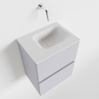 Mondiaz ADA 40cm toiletmeubel cale. LEX wastafel talc links zonder kraangat