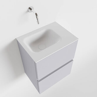 Mondiaz ADA 40cm toiletmeubel cale. LEX wastafel talc rechts zonder kraangat