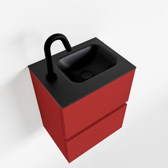 Mondiaz ADA 40cm toiletmeubel fire. LEX wastafel urban links 1 kraangat