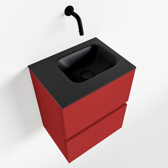 Mondiaz ADA 40cm toiletmeubel fire. LEX wastafel urban links zonder kraangat