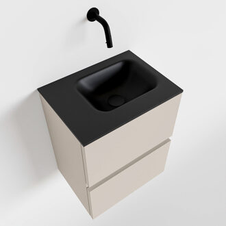 Mondiaz ADA 40cm toiletmeubel linen. LEX wastafel urban links zonder kraangat