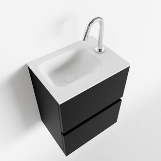 Mondiaz ADA 40cm toiletmeubel urban. LEX wastafel talc rechts 1 kraangat