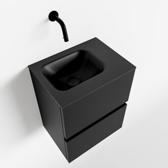 Mondiaz ADA 40cm toiletmeubel urban. LEX wastafel urban rechts zonder kraangat