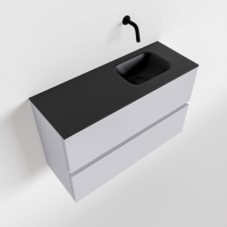 Mondiaz ADA 80cm toiletmeubel cale. LEX wastafel urban rechts zonder kraangat