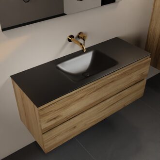 Mondiaz AIVY 120cm badmeubel Chai, wastafel Urban solid surface midden zonder kraangat (AI-351621URBAN-NO - AI-M120CHMI)