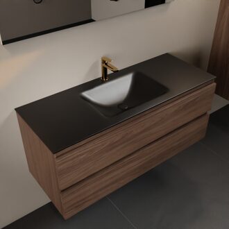 Mondiaz AIVY 120cm badmeubel Mocha, wastafel Urban solid surface midden 1 kraangat (AI-351621URBAN-SI - AI-M120MOMI)