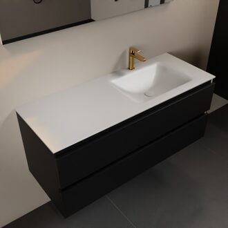 Mondiaz AIVY 120cm badmeubel Urban, wastafel Talc solid surface rechts 1 kraangat (AI-351641TALC-SI - AI-M120URRE)