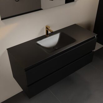 Mondiaz AIVY 120cm badmeubel Urban, wastafel Urban solid surface midden 1 kraangat (AI-351621URBAN-SI - AI-M120URMI)