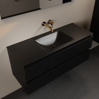 Mondiaz AIVY 120cm badmeubel Urban, wastafel Urban solid surface midden zonder kraangat (AI-351621URBAN-NO - AI-M120URMI)