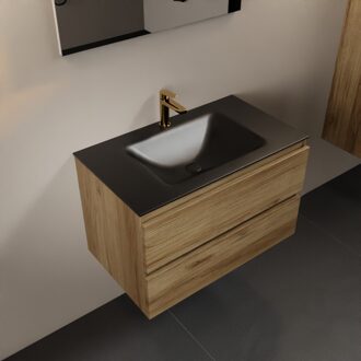 Mondiaz AIVY 80cm badmeubel Chai, wastafel Urban solid surface midden 1 kraangat (AI-351171URBAN-SI - AI-M80CHMI)