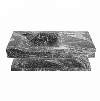 Mondiaz ALAN-DLUX 100cm planchet Lava. Vrijhangende wastafel CLOUD links 1 kraangat, kleur Lava.