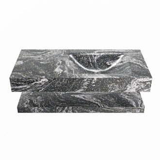 Mondiaz ALAN-DLUX 100cm planchet Lava. Vrijhangende wastafel CLOUD rechts zonder kraangat, kleur Lava.