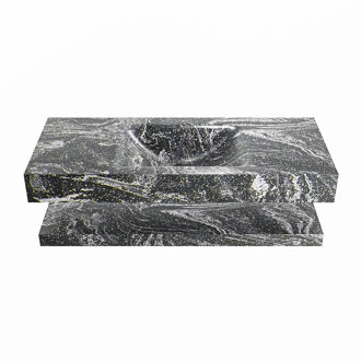 Mondiaz ALAN-DLUX 110cm planchet Lava. Vrijhangende wastafel CLOUD midden 1 kraangat, kleur Lava.