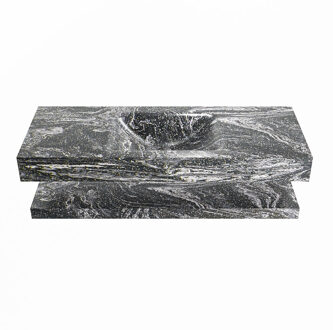 Mondiaz ALAN-DLUX 120cm planchet Lava. Vrijhangende wastafel CLOUD midden 1 kraangat, kleur Lava. Frappe