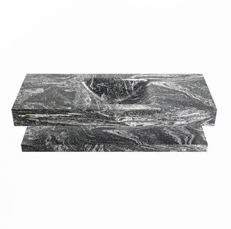 Mondiaz ALAN-DLUX 120cm planchet Lava. Vrijhangende wastafel CLOUD midden zonder kraangat, kleur Lava.