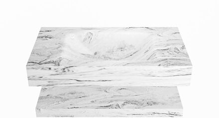 Mondiaz ALAN-DLUX 80cm planchet Glace. Vrijhangende wastafel CLOUD midden zonder kraangat, kleur Glace.