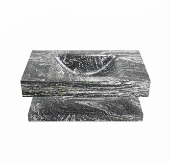 Mondiaz ALAN-DLUX 80cm planchet Lava. Vrijhangende wastafel CLOUD midden zonder kraangat, kleur Lava.