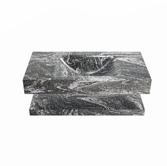 Mondiaz ALAN-DLUX 90cm planchet Lava. Vrijhangende wastafel CLOUD midden zonder kraangat, kleur Lava.