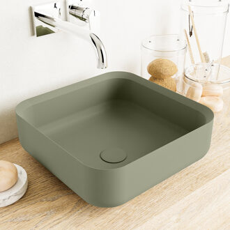 Mondiaz BINX Waskom solid surface 36cm kleur Army / Army