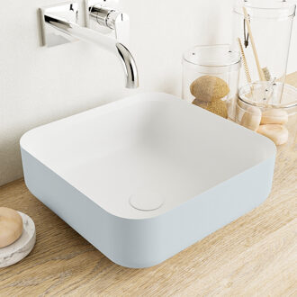 Mondiaz BINX Waskom solid surface 36cm kleur Clay / Talc