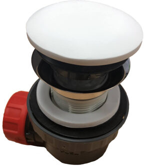 Mondiaz Clickwaste met Sifon Afsluitbaar Stankafsluiter Solid Surface Mat Wit