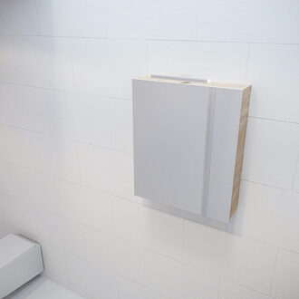 Mondiaz Cubb spiegelkast 50x70x16cm washed oak met 1 deur