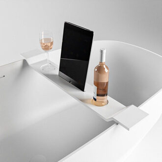 Mondiaz EASY Badplank 86cm solid surface kleur Talc